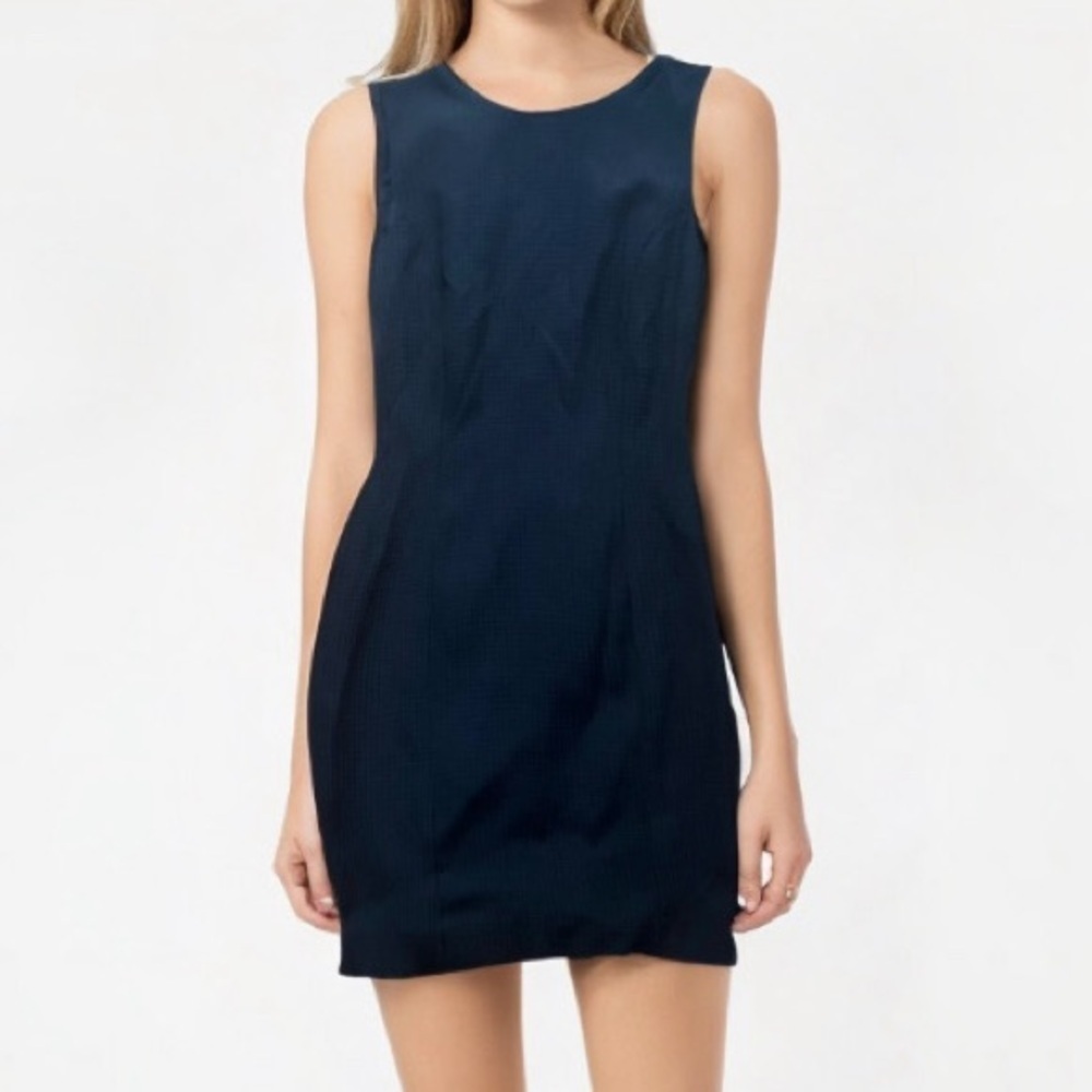 RED VALENTINO Black Waffle Knit Sleeveless Shift Dress Size 50 fits like a L